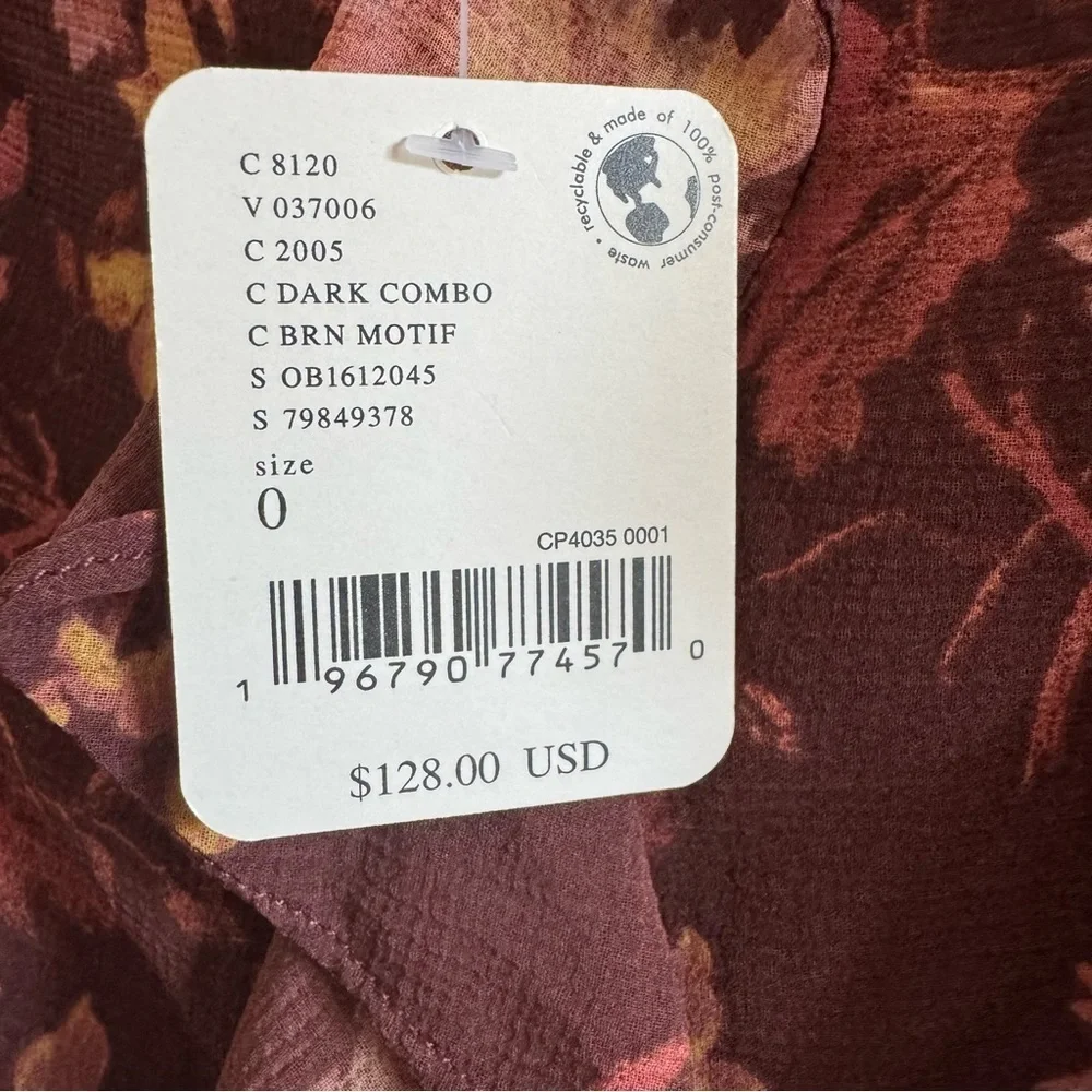 NWT Free People Floral Flounce Around Maxi Skirt 0 - Picture 10 of 13